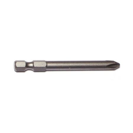 Midwest Fastener 1/4" x 2-3/4" #2 Phillips Power Screwdriver Bits 25PK 52052